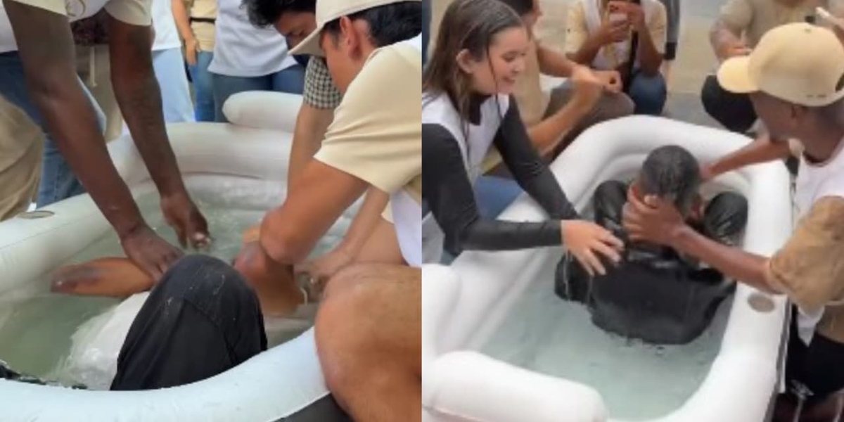 Pessoas são batizadas na Avenida Paulista em evangelismo: “Nova história com Cristo”