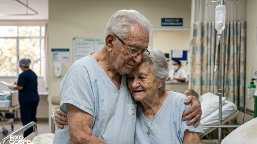 Vídeo emocionante mostra encontro de casal no hospital: 